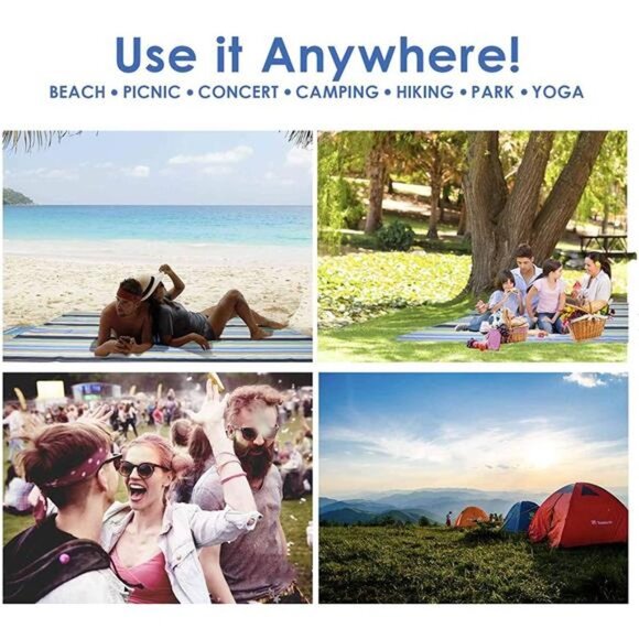 Picnic Beach Blanket,XL Sandfree Waterproof Outdoor Camping Blanket,Quick Drying - Picture 6 of 7